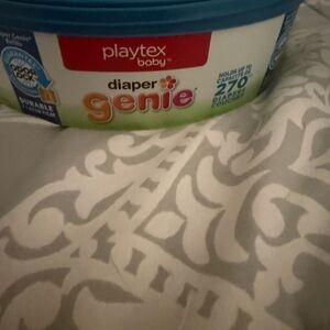 Playtex Diaper Genie Diaper Pail - Blue and White